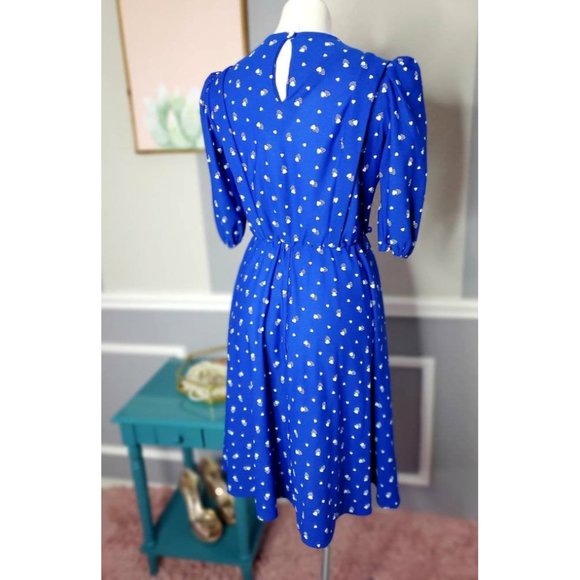 Valentines Day Hearts Dress, Chiffon Dress Vintage - Picture 5 of 8